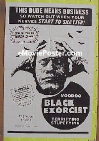 #355 VOODOO BLACK EXORCIST 1sh '73 Stadler 