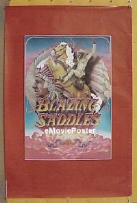 #281 BLAZING SADDLES teaser 1sh '74 Brooks 