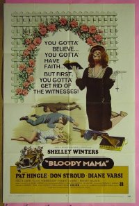 #088 BLOODY MAMA 1sh '70 AIP, Shelley Winters 