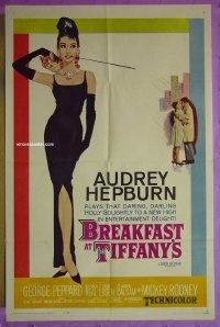 #6401a BREAKFAST AT TIFFANY'S 1sh '61 Hepburn 