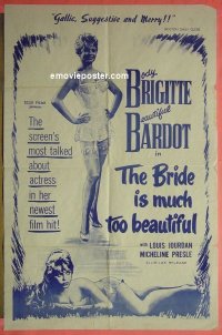 #7367 BRIDE IS MUCH TOO BEAUTIFUL 1sh '56 
