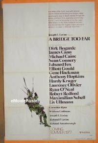 r268 BRIDGE TOO FAR advance one-sheet movie poster '77 Caine, Connery