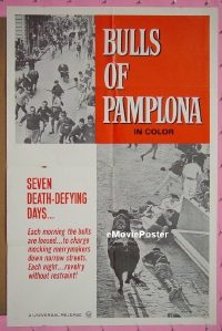 #0477 BULLS OF PAMPLONA 1sh '60s 