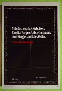 #7340 CARNAL KNOWLEDGE 1sh '71 Jack Nicholson