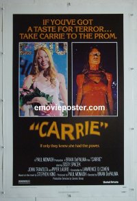 #2660 CARRIE paperbacked one-sheet '76 Stephen King