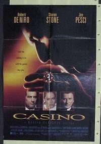r354 CASINO one-sheet movie poster '95 Robert De Niro, Sharon Stone, Pesci