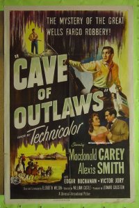 #7354 CAVE OF OUTLAWS 1sh '51 Macdonald Carey