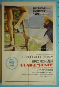 r425 CLAIRE'S KNEE one-sheet movie poster '71 Eric Rohmer, French!