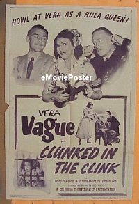 #147 CLUNKED IN THE CLINK 1sh '49 Vera Vague 