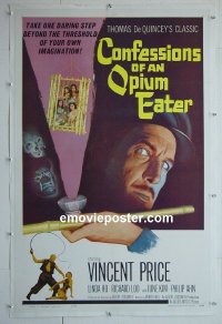 #2661 CONFESSIONS OF AN OPIUM EATER paperbacked one-sheet '62