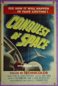 #0425 CONQUEST OF SPACE 1sh '55 Brooke, Fleming 