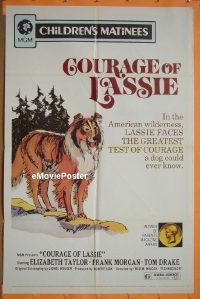 #0678 COURAGE OF LASSIE 1sh R72 Liz Taylor 