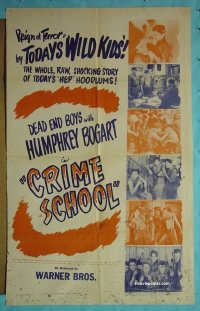 #7432 CRIME SCHOOL 1sh R40s Humphrey Bogart