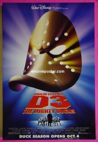 #2317 D3 THE MIGHTY DUCKS DS adv 1sh '96 