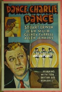 #103 DANCE CHARLIE DANCE 1sh '37 Stu Erwin 