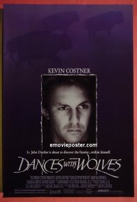 #2320 DANCES WITH WOLVES DS 1sh '90 Costner 