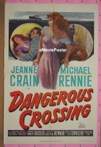 #0454 DANGEROUS CROSSING 1sh '53 Jeanne Crain 