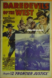 #166 DAREDEVILS OF THE WEST 1sh '43 serial 