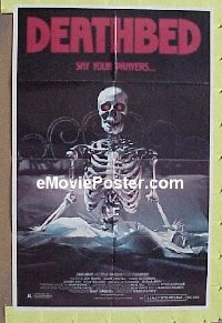#688 DEATHBED 1sh '85 great image! 