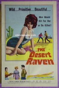 #0509 DESERT RAVEN 1sh '65 sexy image! 