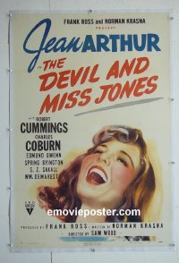 #2841 DEVIL & MISS JONES linen one-sheet '41 Arthur