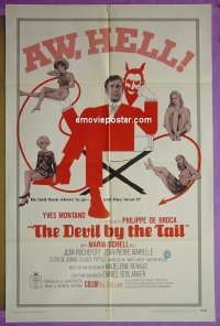 #7536 DEVIL BY THE TAIL 1sh '69 Yves Montand 