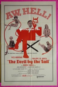 #0515 DEVIL BY THE TAIL 1sh '69 Yves Montand 