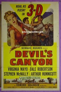 #0518 DEVIL'S CANYON 1sh '53 3D western, Mayo 