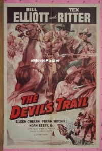 #150 DEVIL'S TRAIL 1sh R55 Wild Bill Elliott 