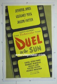 #2845 DUEL IN THE SUN linen one-sheet '47 Jones, Peck