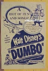 #318 DUMBO 1sh R50s Walt Disney classic! 