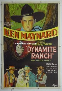 #2298 DYNAMITE RANCH linen 1sh 32 Ken Maynard 