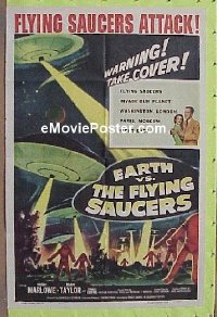 #230 EARTH VS THE FLYING SAUCERS 1sh '56 
