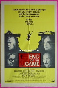 P568 END OF THE GAME one-sheet movie poster '76 Ritt, Voight, Shaw