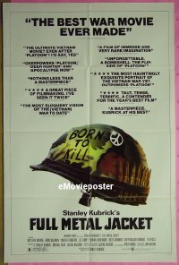 #230 FULL METAL JACKET English 1sh 87 Kubrick 