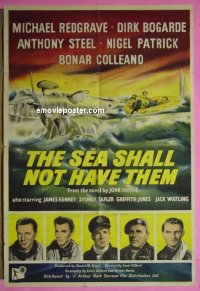 t055 SEA SHALL NOT HAVE THEM English one-sheet movie poster '55 Redgrave