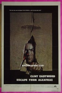 P575 ESCAPE FROM ALCATRAZ one-sheet movie poster '79 Clint Eastwood