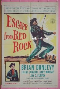 P577 ESCAPE FROM RED ROCK one-sheet movie poster '57 Brian Donlevy
