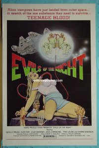 #2320 EVILS OF THE NIGHT 1sh '85 Brand, Ray