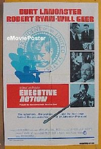 P585 EXECUTIVE ACTION one-sheet movie poster '73 Burt Lancaster
