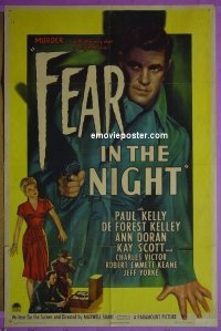 #9167 FEAR IN THE NIGHT 1sh '47 cool image! 