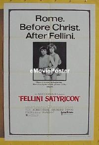 #328 FELLINI SATYRICON 1sh '70 cult classic! 