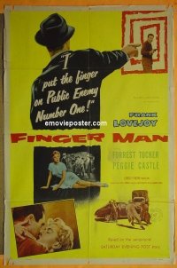 #1246 FINGER MAN 1sh '55 film noir 