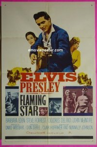 #4518 FLAMING STAR B 1sh '60 Elvis Presley 