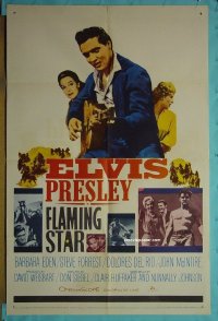 #7596 FLAMING STAR B 1sh '60 Elvis Presley