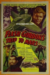 #1265 FLASH GORDON'S TRIP TO MARS 1sh R40s 