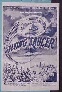 #3437 FLYING SAUCER 1sh '50 UFO's from space!