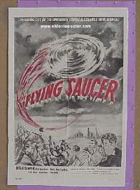 #7702 FLYING SAUCER 1sh '50 UFO's from space! 