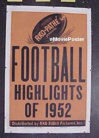 #070 FOOTBALL HIGHLIGHTS OF 1952 linen 1sh'52 