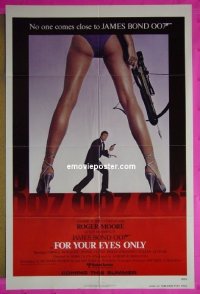#208 FOR YOUR EYES ONLY advance 1sh '81 Moore 
